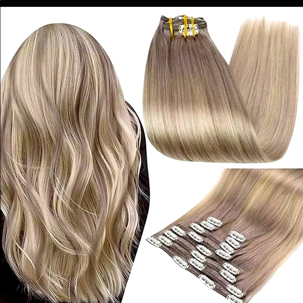 Clip hair ,Remy human hair extension.
